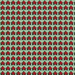 red rose floral seamless pattern