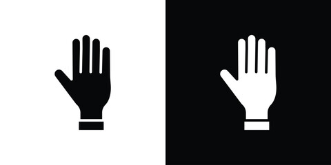 Hand icon black silhouette for web, and mobile app