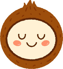 Coconut, kawaii, 