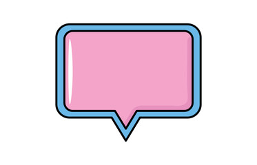 Retro speech bubble. Talk bubble text, chat box, in retro style