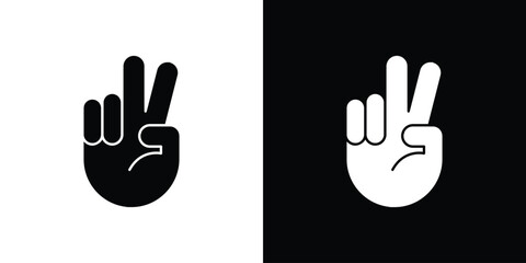 Hand scissors icon black silhouette for web, and mobile app