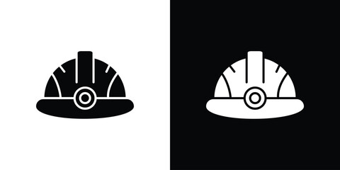 Hard hat icon black silhouette for web, and mobile app