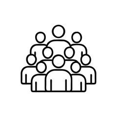 Teamwork, Collaboration, and Community Icon Illustrating Group Dynamics and Shared Goals