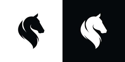 Horse icon black silhouette for web, and mobile app © Win