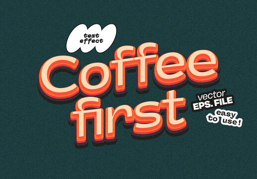 Retro 3D Text Effect with Grain Texture