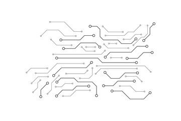 Abstract digital background with technology circuit board texture. Electronic motherboard illustration. Communication and engineering concept. Vector illustration