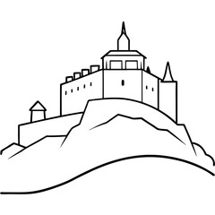 Naklejka premium castle on the hill