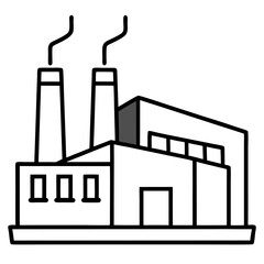 vector illustration of industrial building
