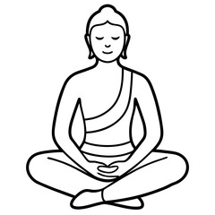 silhouette of a woman meditating