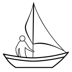 silhouette of a boat