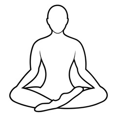 yoga silhouette vector