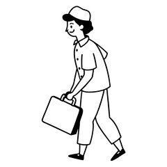 man with suitcase