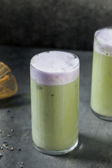 Refreshing Cold Lavender Iced Matcha Latte