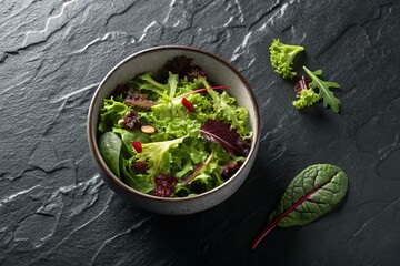 Bowl of Mixed Vegetable Salad – Clean Eating and Plant-Based Meal Concept