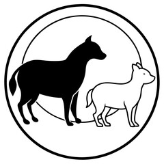 silhouette of a horse