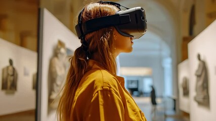 Immersive VR Museum Experience Exploring Digital Art World - Powered by Adobe