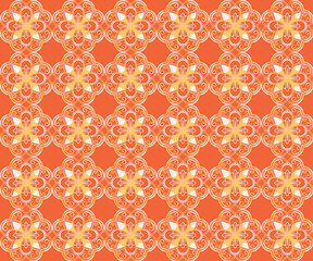 Elegant Vector Seamless Floral Texture – Colorful Backdrop with Geometric Shapes and Decorative Design Elements for Wallpaper or Fabric