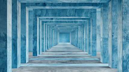 Innovative 3d rendering of an unoccupied building structure featuring unique geometric designs