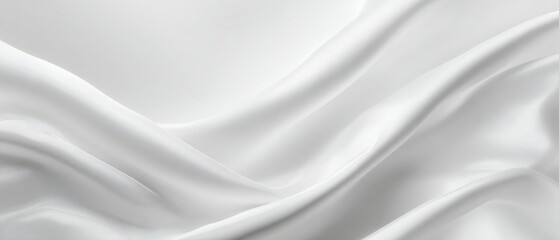 Obraz premium The elegant texture of smooth white silk fabric flowing gracefully.