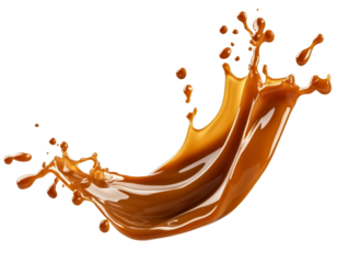 syrup splash isolated. sweet caramel syrup