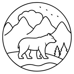 vector illustration of a bear