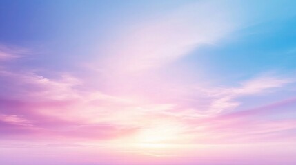 Fototapeta premium Blurred gradient background blue and pink sky sunset banner
