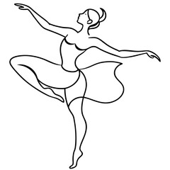 ballet dancer vector illustration