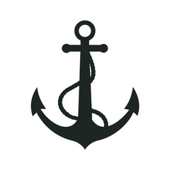 Anchor Silhouette Nautical Vector Icon Art