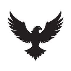 Flying Eagle Bird Silhouette Vector Art
