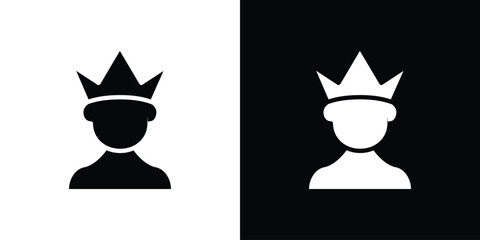 Premium User icon black silhouette for web, and mobile app