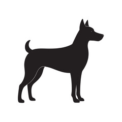 Standing Dog Silhouette Side View Animal