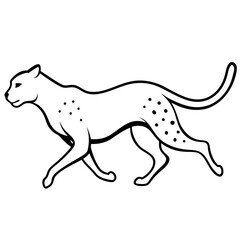 vector image of a cheetah