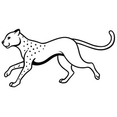 cheetah vinyl ready vector illustration