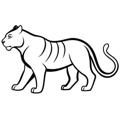 vector illustration of a cartoon tiger