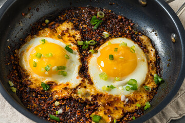 Healthy Chili Crisp Oil Fried Eggs