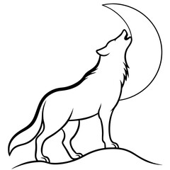 wolf vinyl ready vector illustration