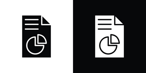 Report icon black silhouette for web, and mobile app