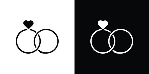 Ring icon black silhouette for web, and mobile app