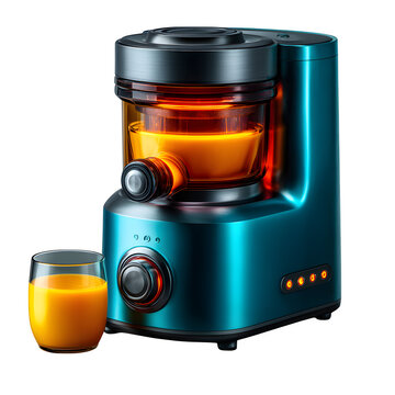 High-tech juicer with multi-speed settings, isolated white backdrop