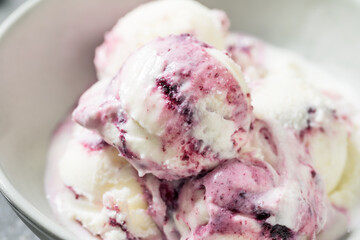 Sweet Refreshing Cold Blueberry Ice Cream