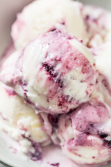 Sweet Refreshing Cold Blueberry Ice Cream