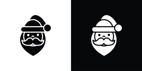 Santa Claus icon black silhouette for web, and mobile app