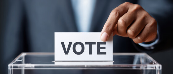Casting a vote in democracy close-up of ballot box in urban setting political event engaged citizenry