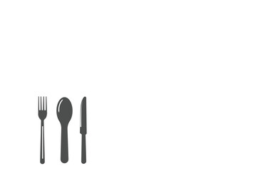 Spoon and Fork - Outline Icon - Pixel Perfect