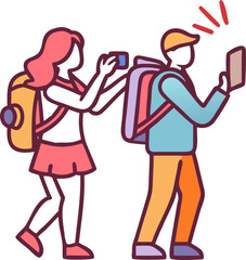 illustration of a man and woman