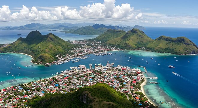 landscape view of labuan bajo indonesia