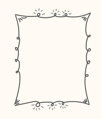 Doodle frame with bow
