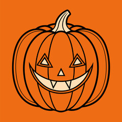 halloween pumpkin isolated on white