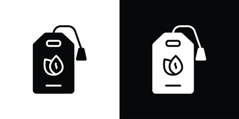 Tea bag icon black silhouette for web, and mobile app