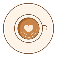 vector coffee mug with heart